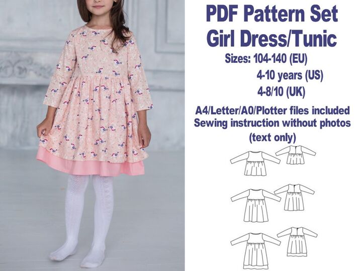 Toddler Dress Pattern Girl Dress Pattern PDF Sewing Patterns