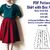 Pleated Skirt Pattern Vintage Sewing Patterns PDF Skirt Sewing Pattern