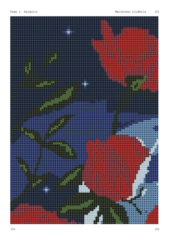 Roses Modern Cross Stitch Pattern,starry sky, moon - Image 4
