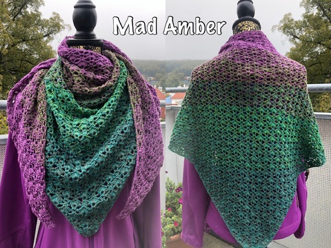 Mad Amber - Häkelanleitung Dreieckstuch *anfängertauglich*