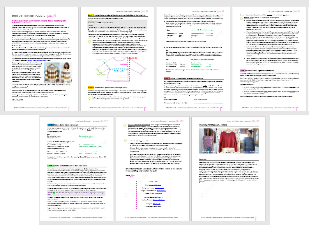 Tutorial | Größen auswählen & umrechnen anhand Deiner Maschenprobe - Bild 2
