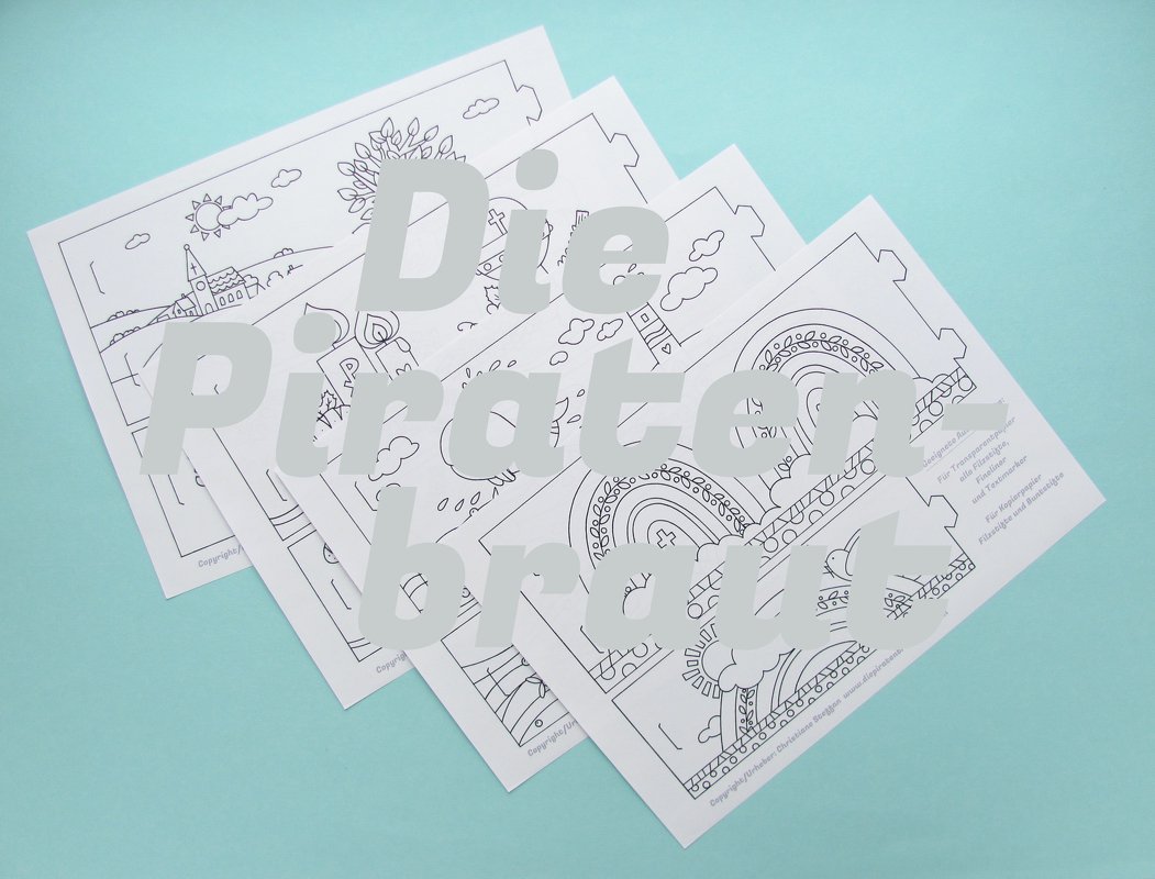 Ausmalvorlage Windlichter für Kommunion oder Konfirmation - Bild 9