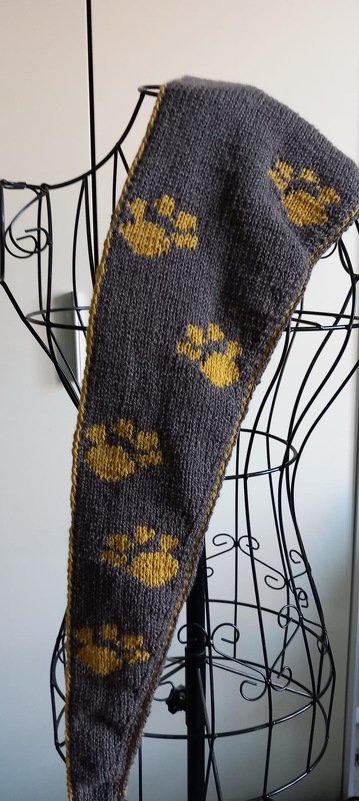 Mini-Tuch Tierpfoten mit Double-Face stricken - Bild 6