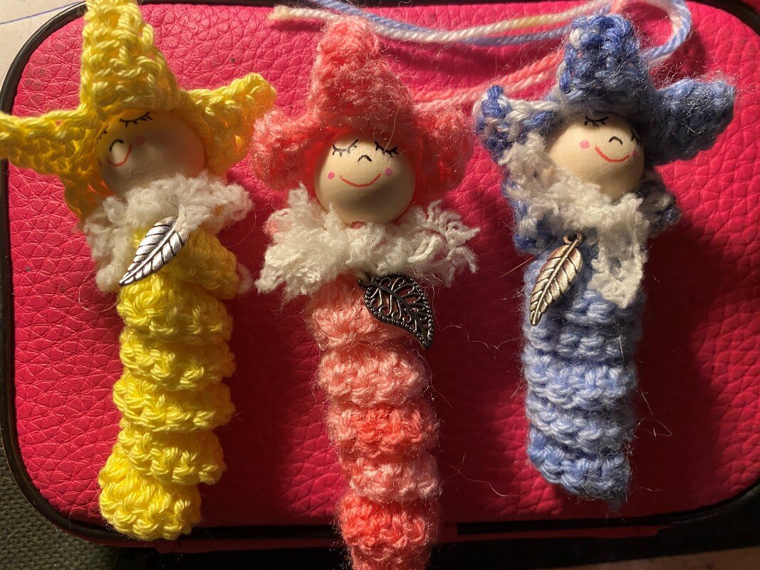 Sternenkind Sorgenwürmchen, Weihnachtssternchen, Weihnachtsstern Anhänger