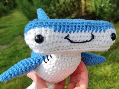 Hank the Hammerhead Shark Crochet Amigurumi Pattern (English)