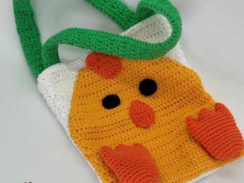 Ostertasche Küken - Häkelanleitung