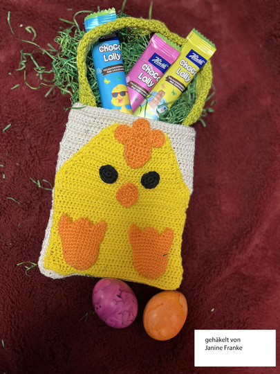 Ostertasche Küken - Häkelanleitung