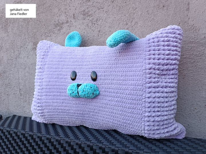 Kuschelkissen Hase - Häkelanleitung