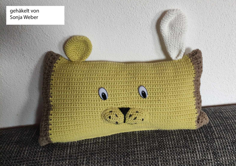 Kuschelkissen Hase - Häkelanleitung