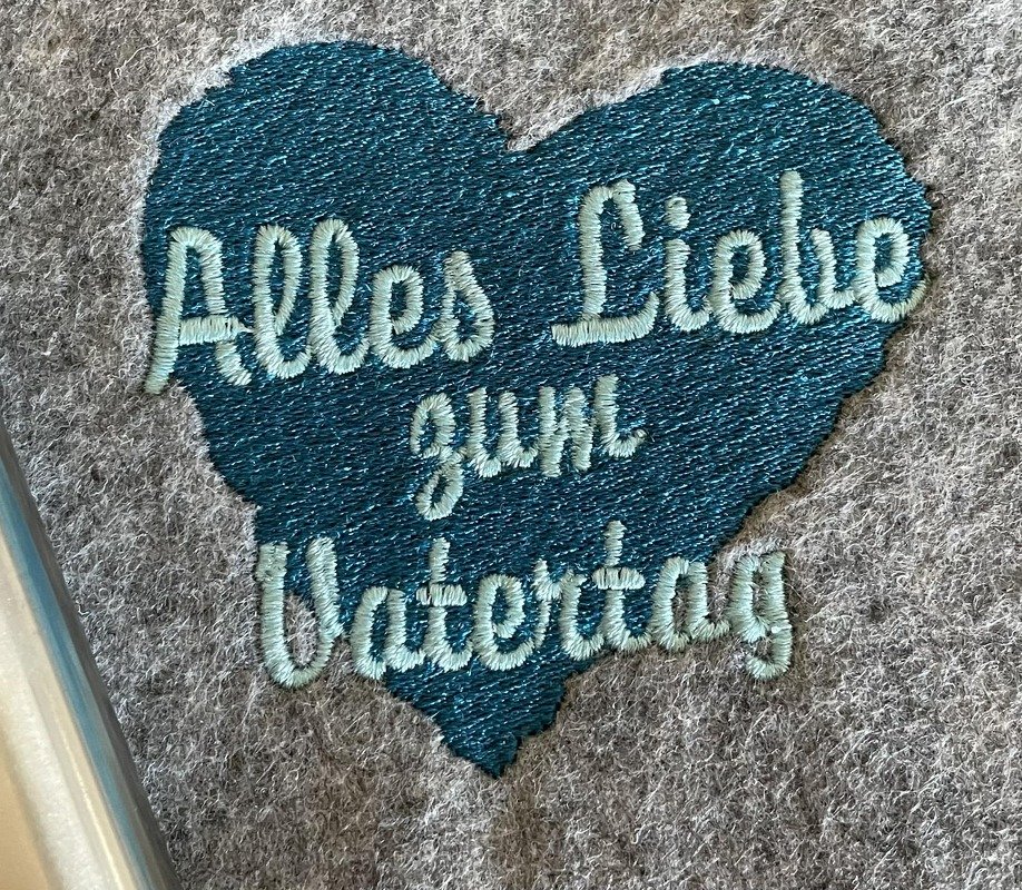 Stickdatei - Vatertag - Herz - Liebe - 3 Größen - Bild 3