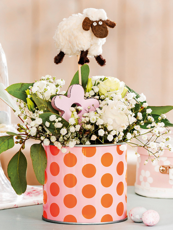 Schafstecker aus Teddyplüsch