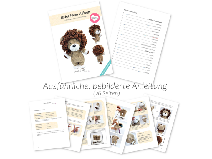Häkelanleitung Löwe "Luan" PDF-Download