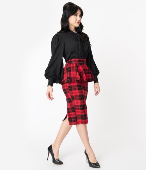 Pencil Skirt Pattern Peplum Skirt Pattern PDF Sewing Patterns Skirts