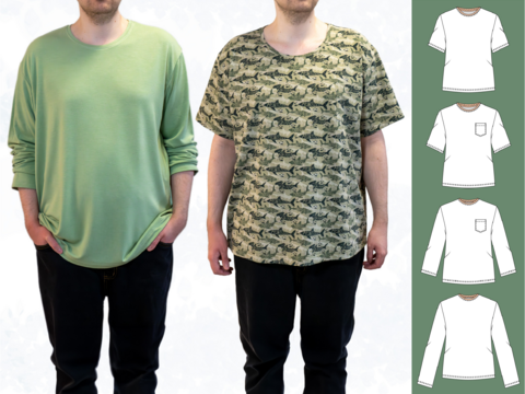 Mark – Herren Oversize Shirt mit Brusttasche, 4 Ärmellängen Gr. 44-60 A4+A0