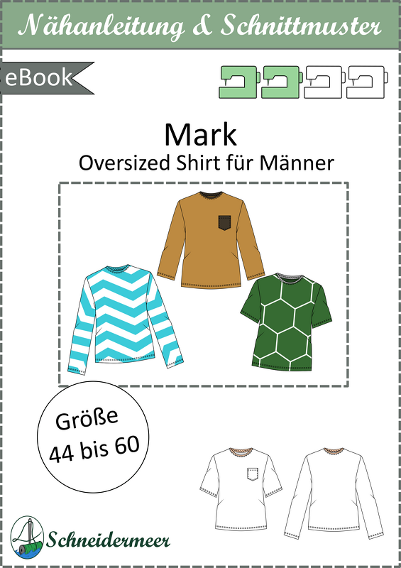 Mark – Herren Oversize Shirt mit Brusttasche, 4 Ärmellängen Gr. 44-60 A4+A0 - Bild 2
