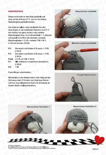 schlafende Katze - Häkelanleitung von NiggyArts