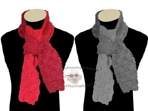 Schal Stola „Red Sea“ jede Breite jede Länge jede Wolle möglich / Anleitung