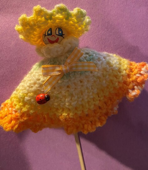 Blumenstecker - Blumenmädchen - Frühlingskinder - Stecker für ihre Blumen