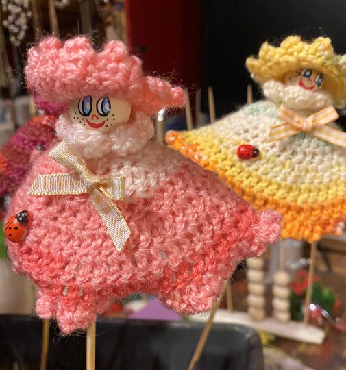 Blumenstecker - Blumenmädchen - Frühlingskinder - Stecker für ihre Blumen