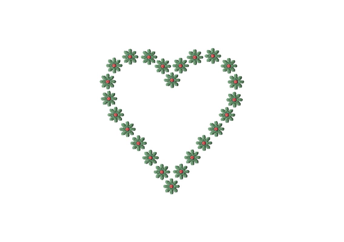 Stickdatei Blumenherz in zwei Größen - Bild 4