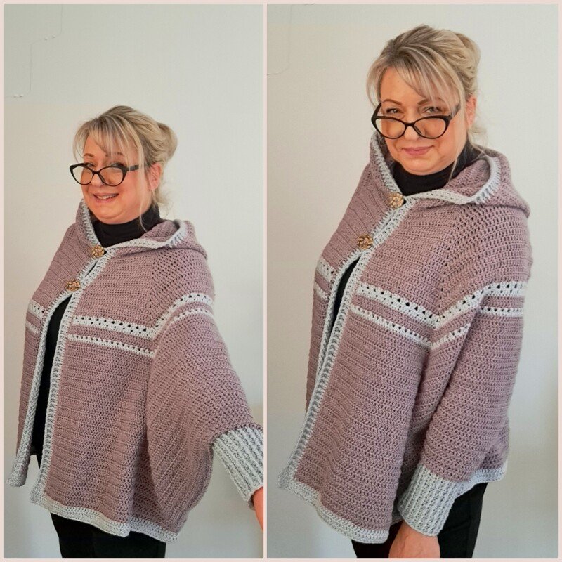 Poncho Jacke häkeln - Häkelanleitung PDF