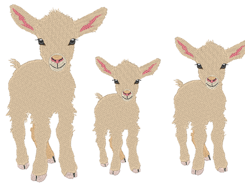 Stickdatei - Ziege  Zicklein