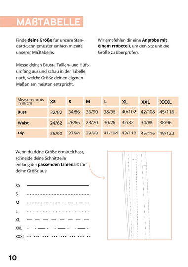 Long sleeve sewing pattern XS-XXXL, ladies jersey top lettuce hem patchwork