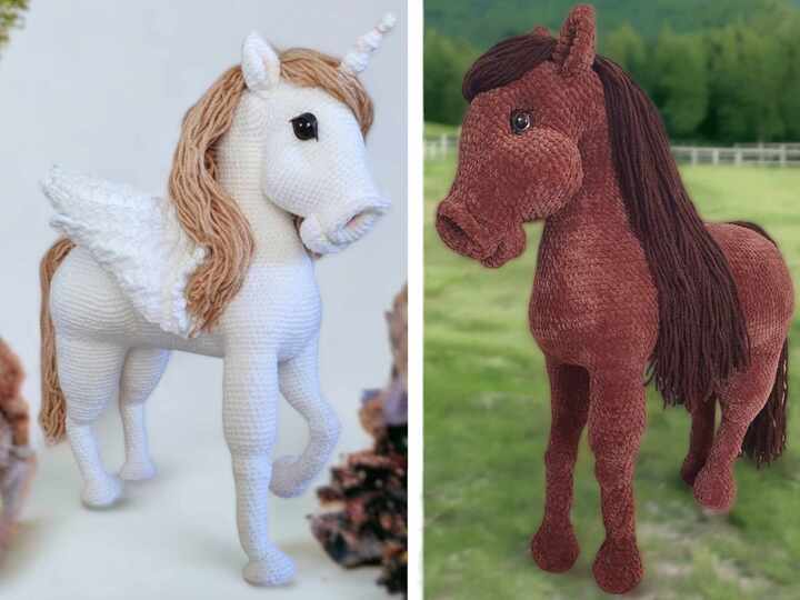 Crochet pattern Horse Unicorn Pegasus Alicorn