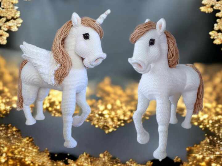 Crochet pattern Horse Unicorn Pegasus Alicorn
