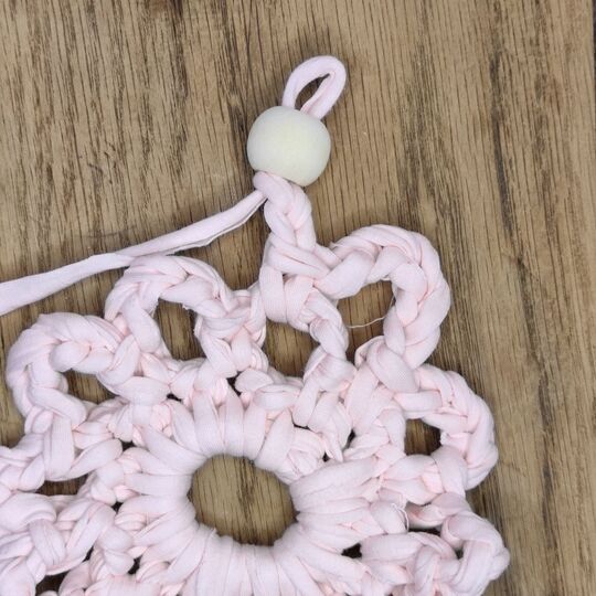 Crochet pattern dreamcatcher, tshirt yarn, beginnerfriendly, 2 in 1, US+UK