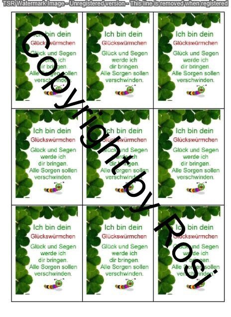 Sorgenwürmchen - Glückswürmchen - Sprüche - Kärtchen - Karte - Bild 2