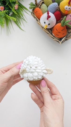 Crochet Sheep Easter Egg Cozy