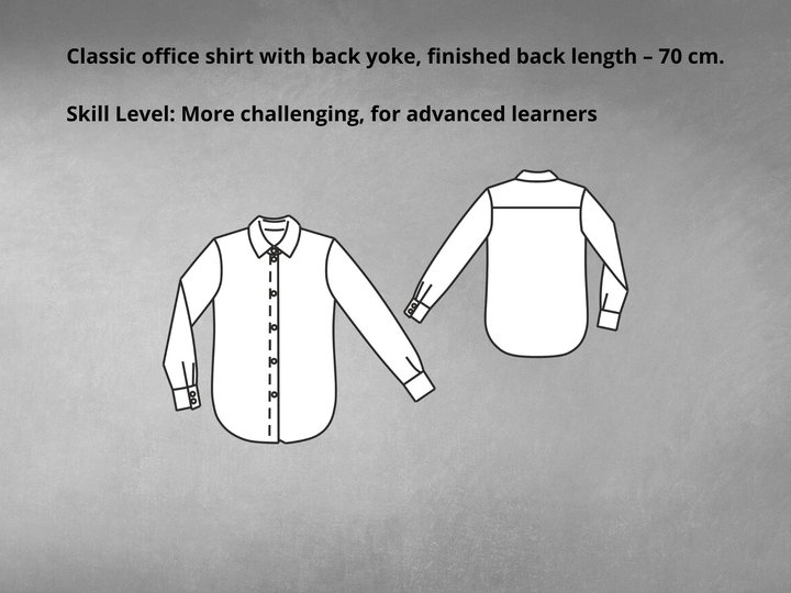 Classic Shirt Sewing Pattern PDF Sewing Patterns Women Clothes Patterns PDF