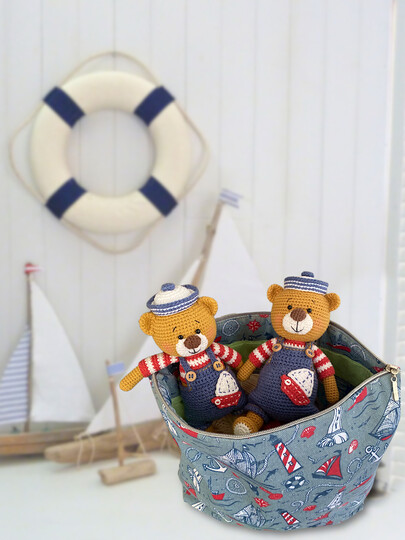 Crochet bear amigurumi pattern  Eric, the Lifeguard Bear