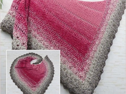 Häkelanleitung DrachenTreedy - ein Drachenschwanz als Dreieckstuch