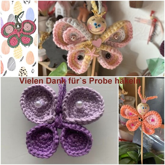 Schmetterlinge häkeln - Häkelanleitung PDF