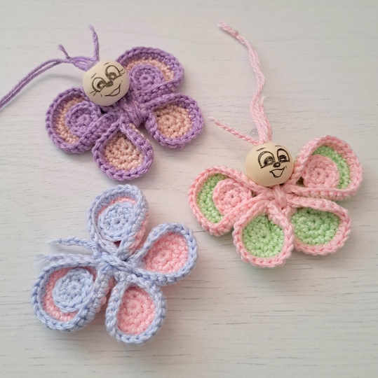 Schmetterlinge häkeln - Häkelanleitung PDF