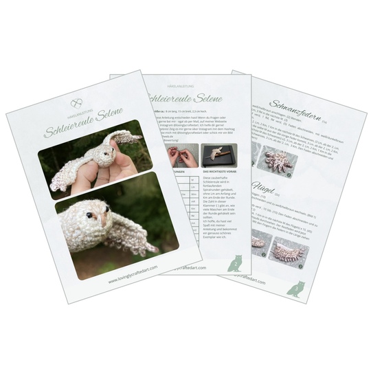 Waldtiere Häkelanleitungen Bundle, Hirsch, Eule, Eichhörnchen, Maus