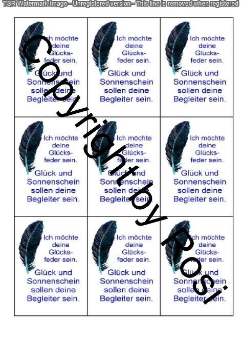 Glücksfeder Kärtchen zum Beilegen - Bild 2