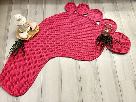 Teppich häkeln, Duschvorleger, Badevorleger, Fuß, Badezimmer, Anleitung