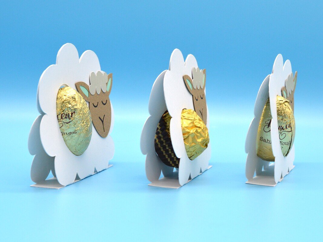 Plotterdatei Schaf zum Befüllen für Schokokugel Lolli Schokoeier - Bild 5