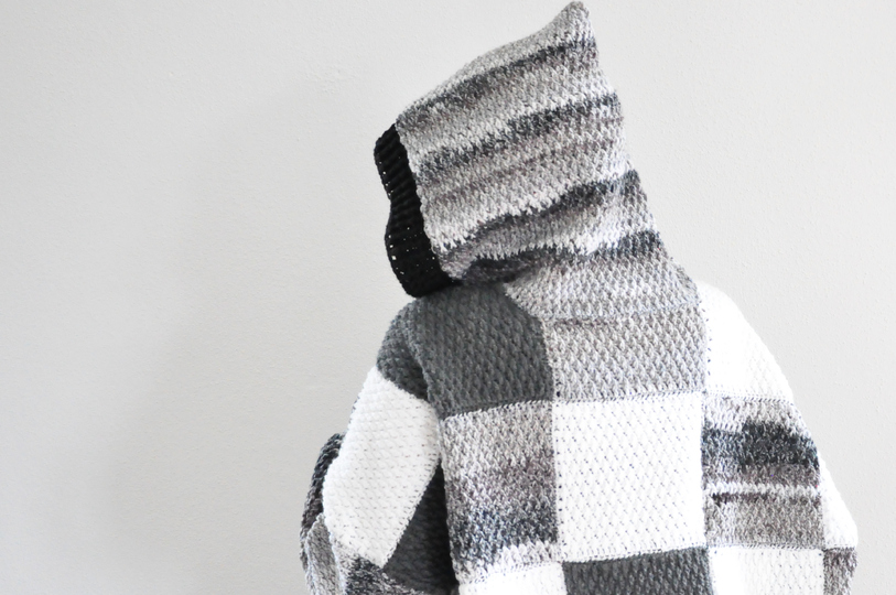 Häkelanleitung Oversize-Jacke LYKKE (S-L & XL-XXL) mit Kapuze