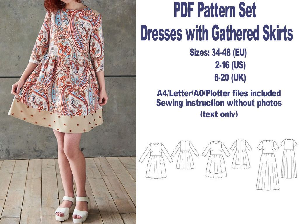 PDF Dresses Sewing Patterns Women Patterns Sewing PDF Sewing Pattern Dress - Image 5