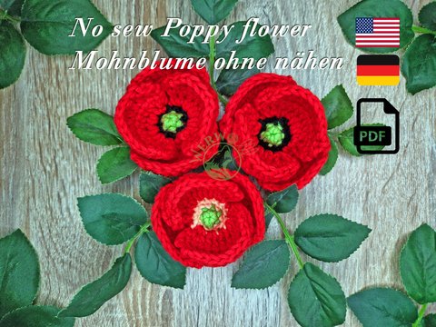 Mohnblume ohne nähen