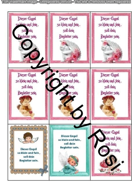 Kärtchen Beilage für Schutzengel Sorgenwürmchen