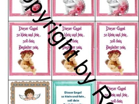 Kärtchen Beilage für Schutzengel Sorgenwürmchen