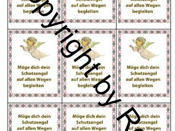 Kärtchen Beilage für Schutzengel Sorgenwürmchen