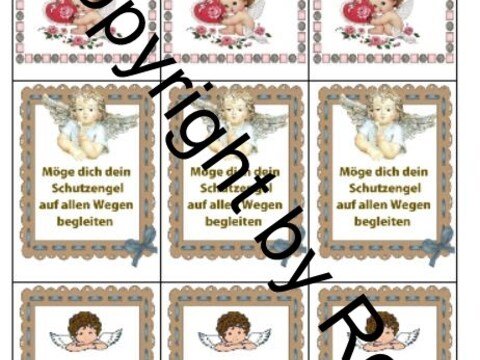 Kärtchen Beilage für Schutzengel Sorgenwürmchen