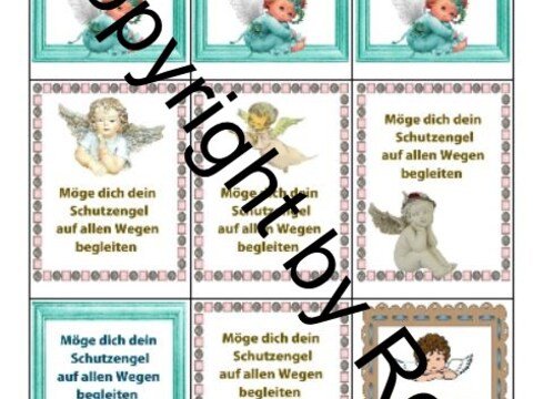 Kärtchen Beilage für Schutzengel Sorgenwürmchen