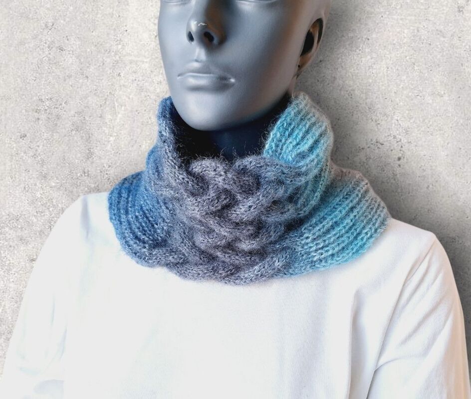 Strickanleitung Halssocke, Neckwarmer, Loop, Schalkragen, Cowl  #326 - Bild 21